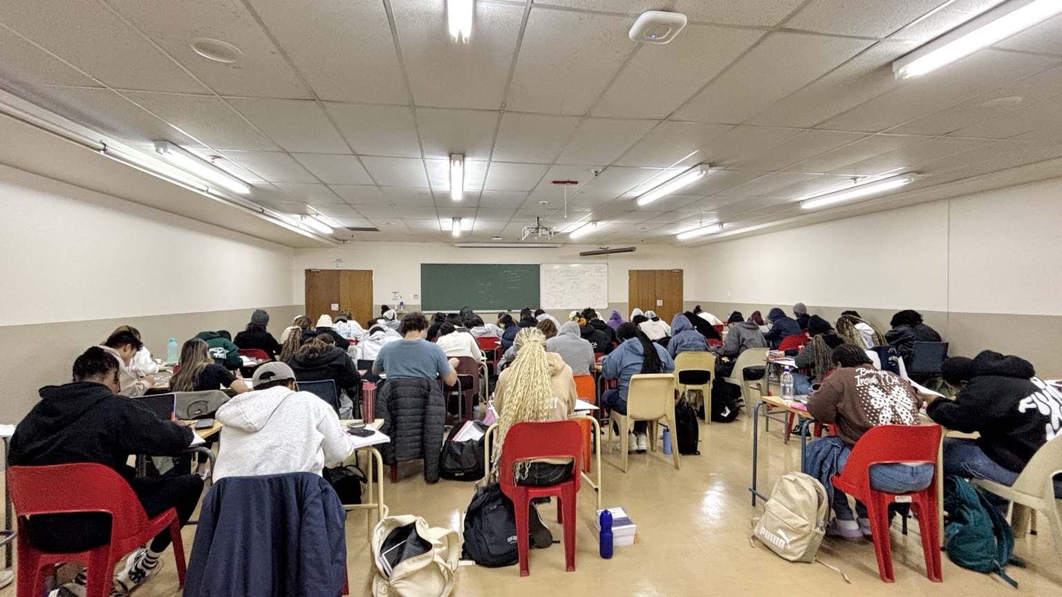 Students completing accounting work during a Distinction Bound Program session